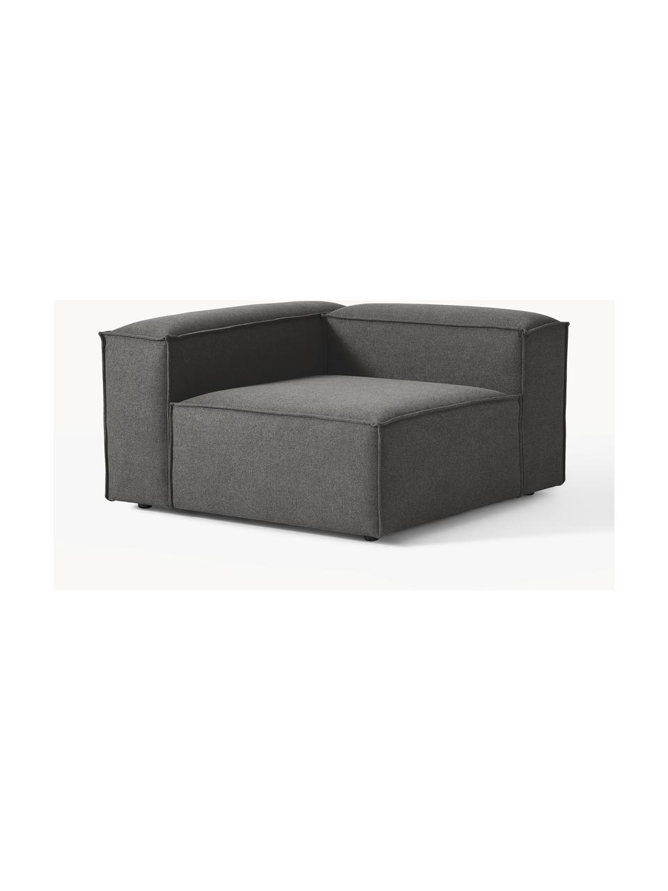 Módulo de esquina sofá Lennon, Tapizado: 100% poliéster Alta resis, Estructura: madera contrachapada de p, Patas: plástico Este producto es, Tejido gris antracita, An 119 x F 119 cm, chaise longue izquierda