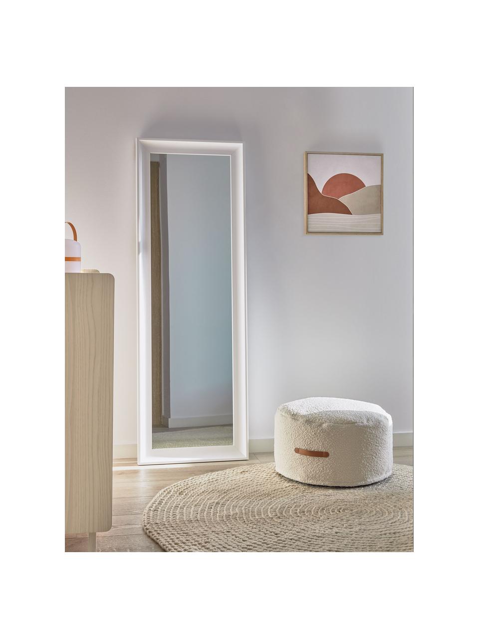 Miroir mural long Romila, Blanc, larg. 52 x haut. 153 cm