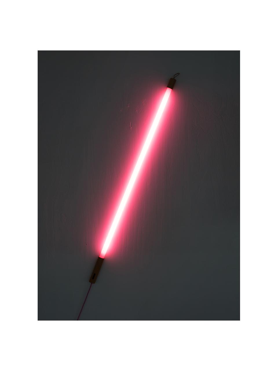 LED-Wandleuchte Linea mit Stecker, Dekor: Holz, Pink, Ø 4 x H 135 cm