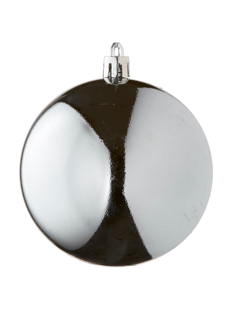 Boule de Noël Silvia, 46 élém., Plastique, Anthracite, Lot de différentes tailles