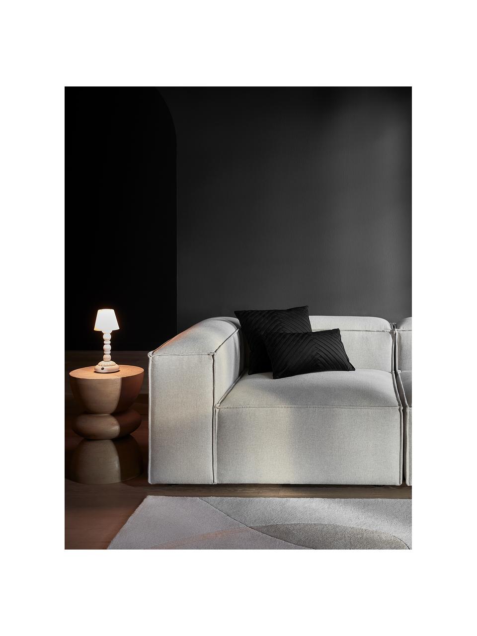 Housse de coussin 45x45 velours noir Lucie, 100 % velours de polyester, Noir, larg. 45 x long. 45 cm