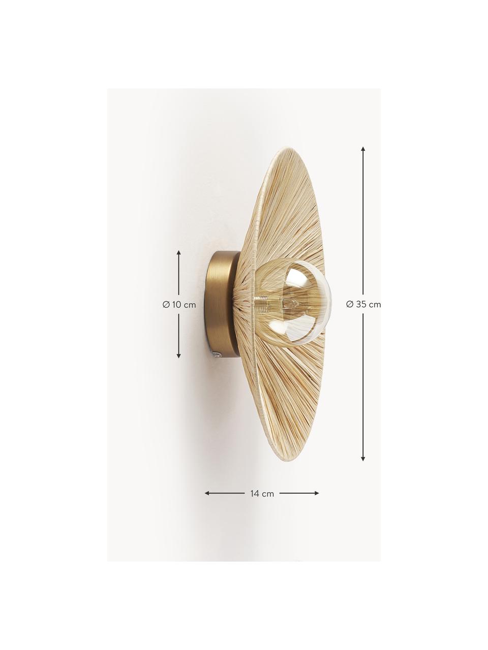 Designové nástěnné svítidlo Zailo, Zlatá, Ø 35 cm, V 14 cm
