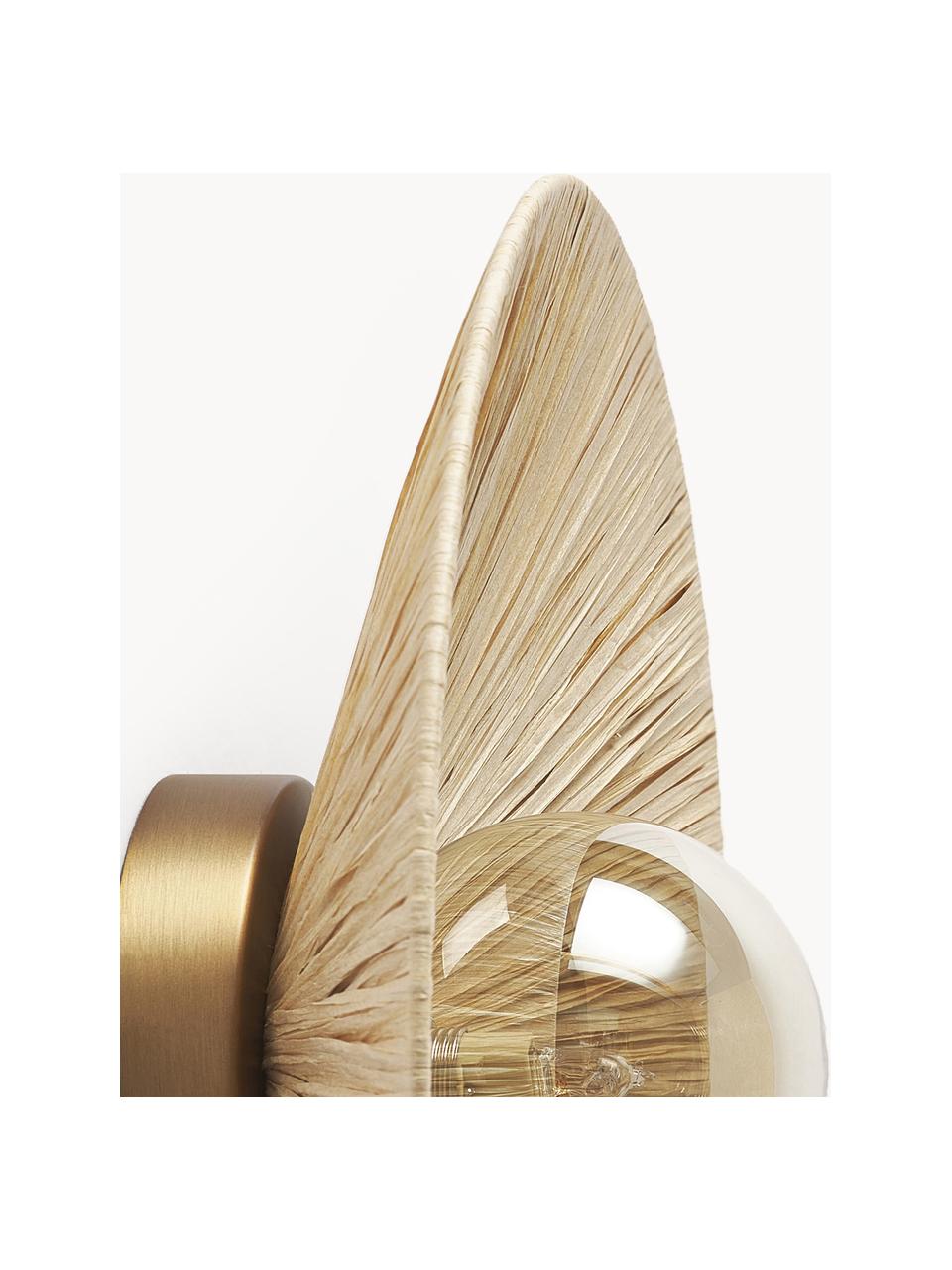 Dizajnové nástenné svietidlo Zailo, Odtiene zlatej, Ø 35 x V 14 cm
