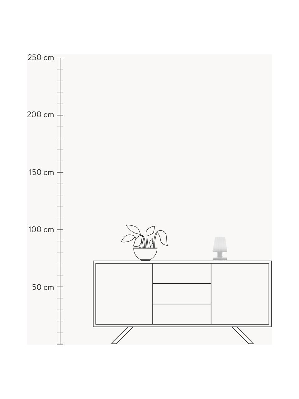 Mobile Outdoor LED-Tischlampe Lady Mini, dimmbar, Kunststoff, Weiss, Ø 13 x H 21 cm