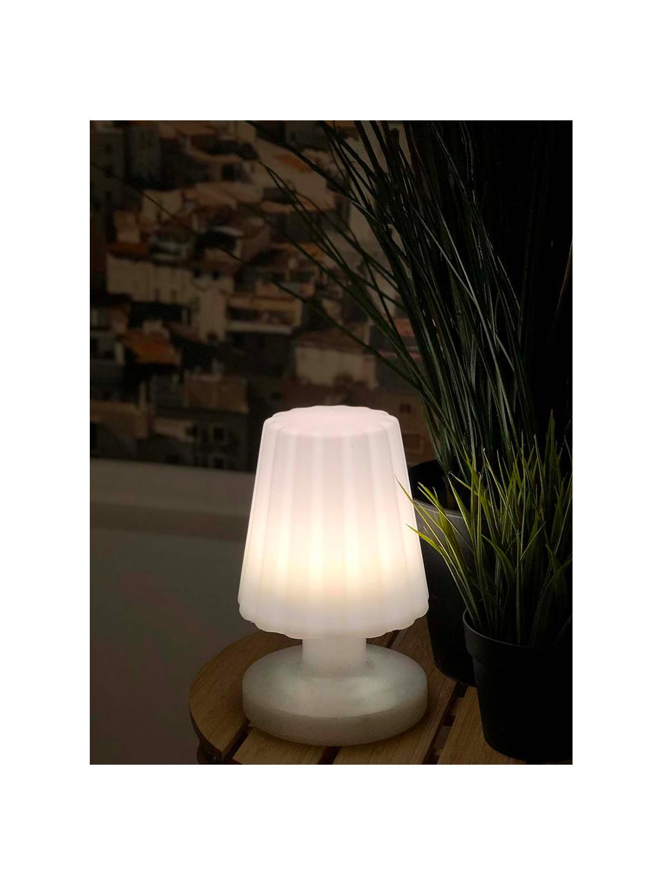 Lampada da tavolo portatile a LED per esterni Lady Mini, luce regolabile, Plastica, Bianco, Larg. 13 x Alt. 21 cm