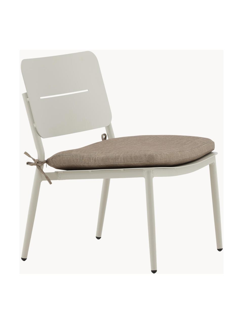 Fotel wypoczynkowy Lina, Tapicerka: 100% poliester, Stelaż: metal lakierowany, Greige tkanina, jasny beżowy, S 55 x W 74 cm