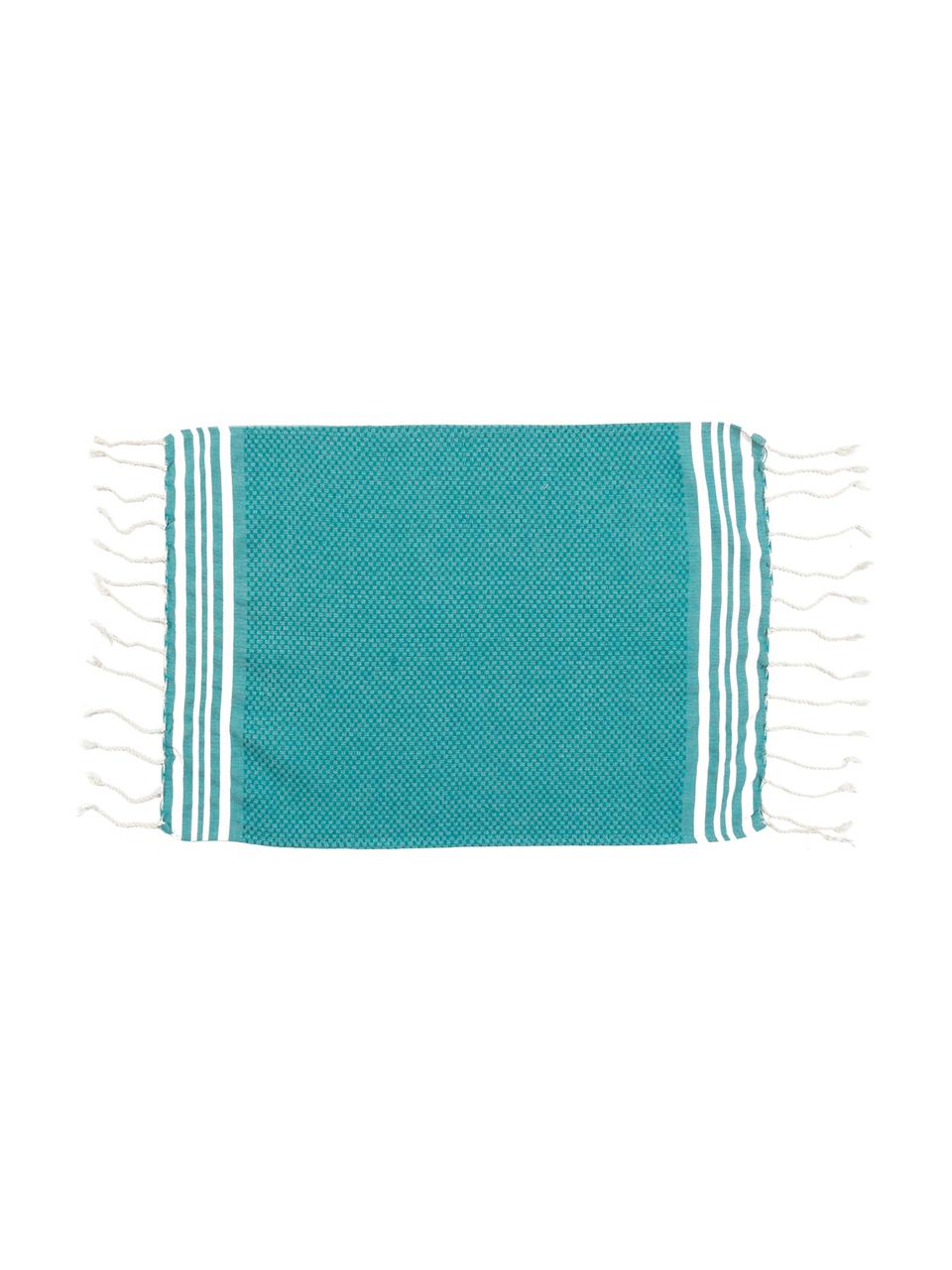 Súprava ľahkých uterákov Hamptons, 3 diely, Tyrkysovozelená, biela