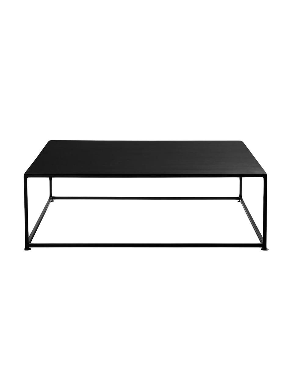 Grande table basse en métal noir Tikota, Métal, revêtement par poudre, Noir, larg. 100 x haut. 32 cm