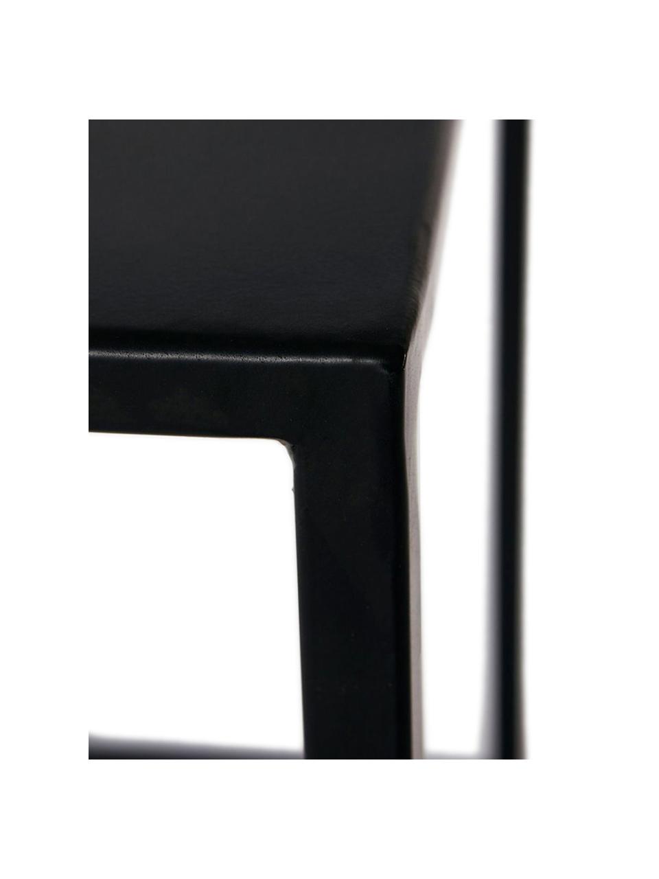 Velký konferenční stolek Tikota, Kov s práškovým nástřikem, Černá, Š 100 cm, V 32 cm