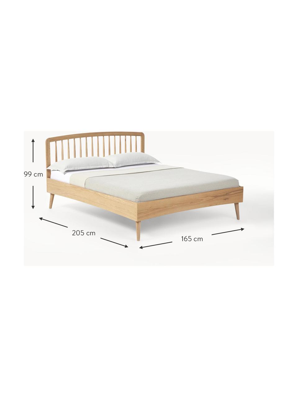 Houten bed Signe, Eikenhout, B 140 x L 200 cm