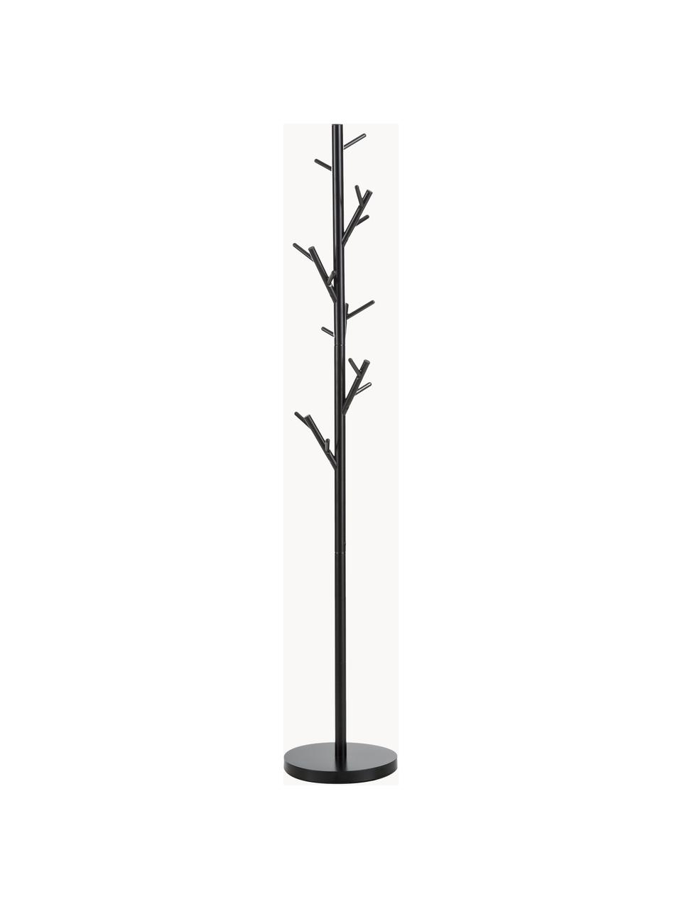 Appendiabiti Tree, Tubolare in acciaio, verniciato a polvere, Nero, Ø 28 x Alt. 170 cm