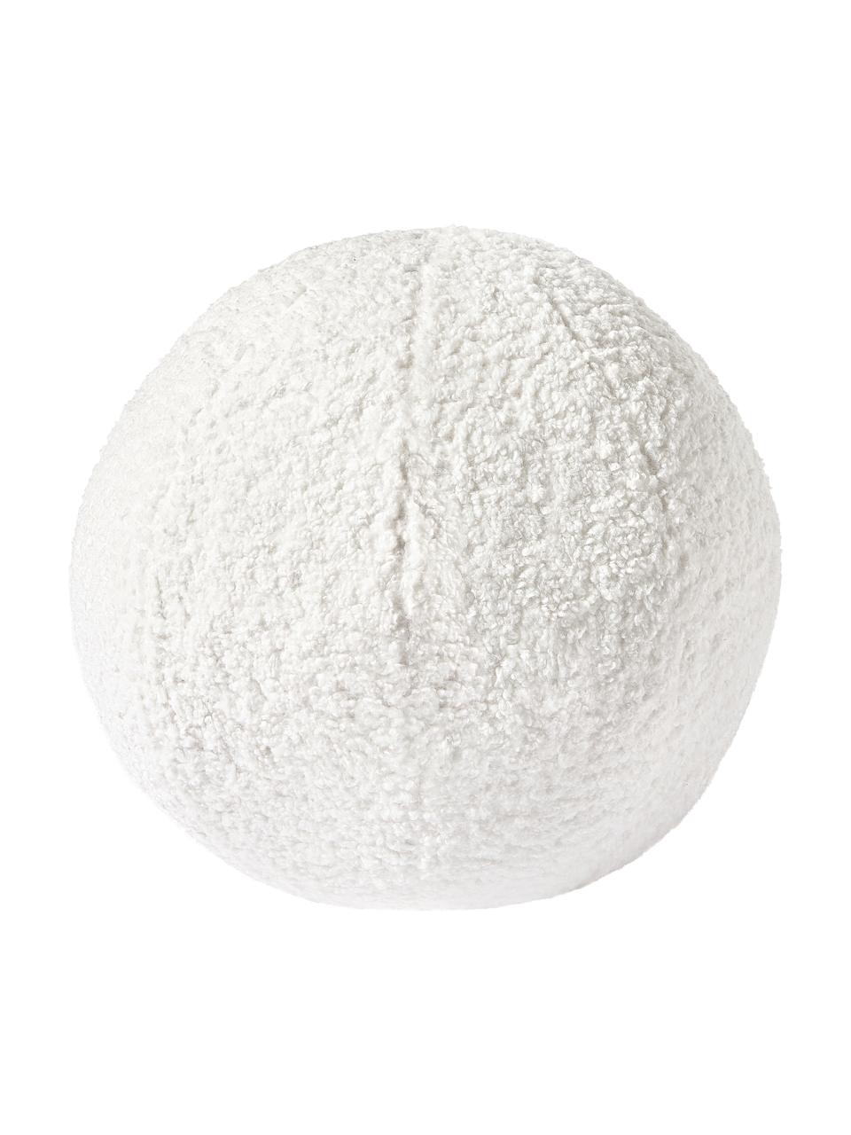 Puf de borreguillo Cesar, Borreguillo (100% poliéster), Blanco, Ø 51 x Al 51 cm