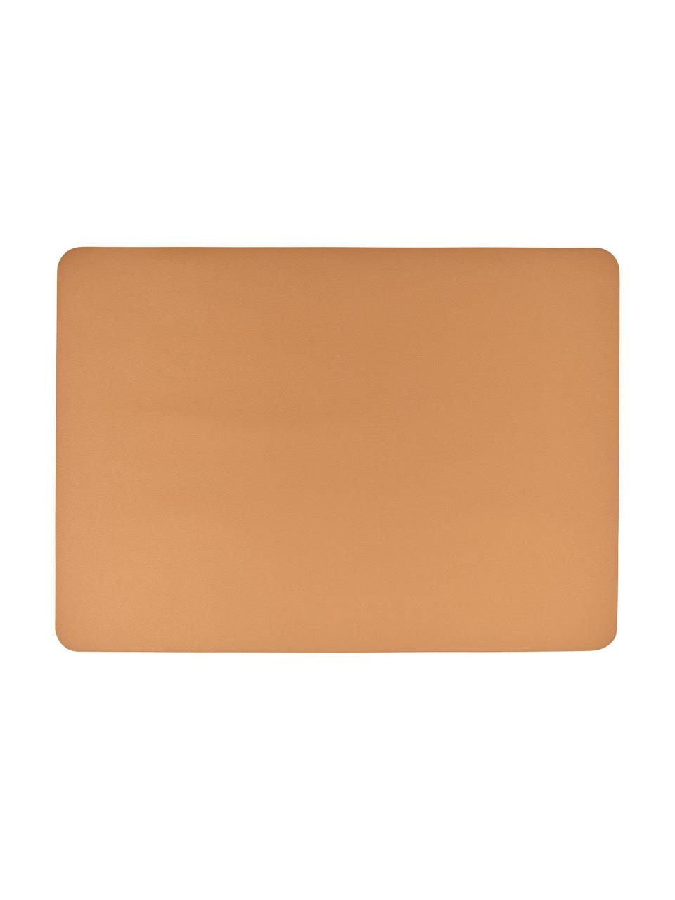 Podkładka ze sztucznej skóry Pik, 2 szt., Tworzywo sztuczne (PVC), Karmelowy, S 33 x D 46 cm