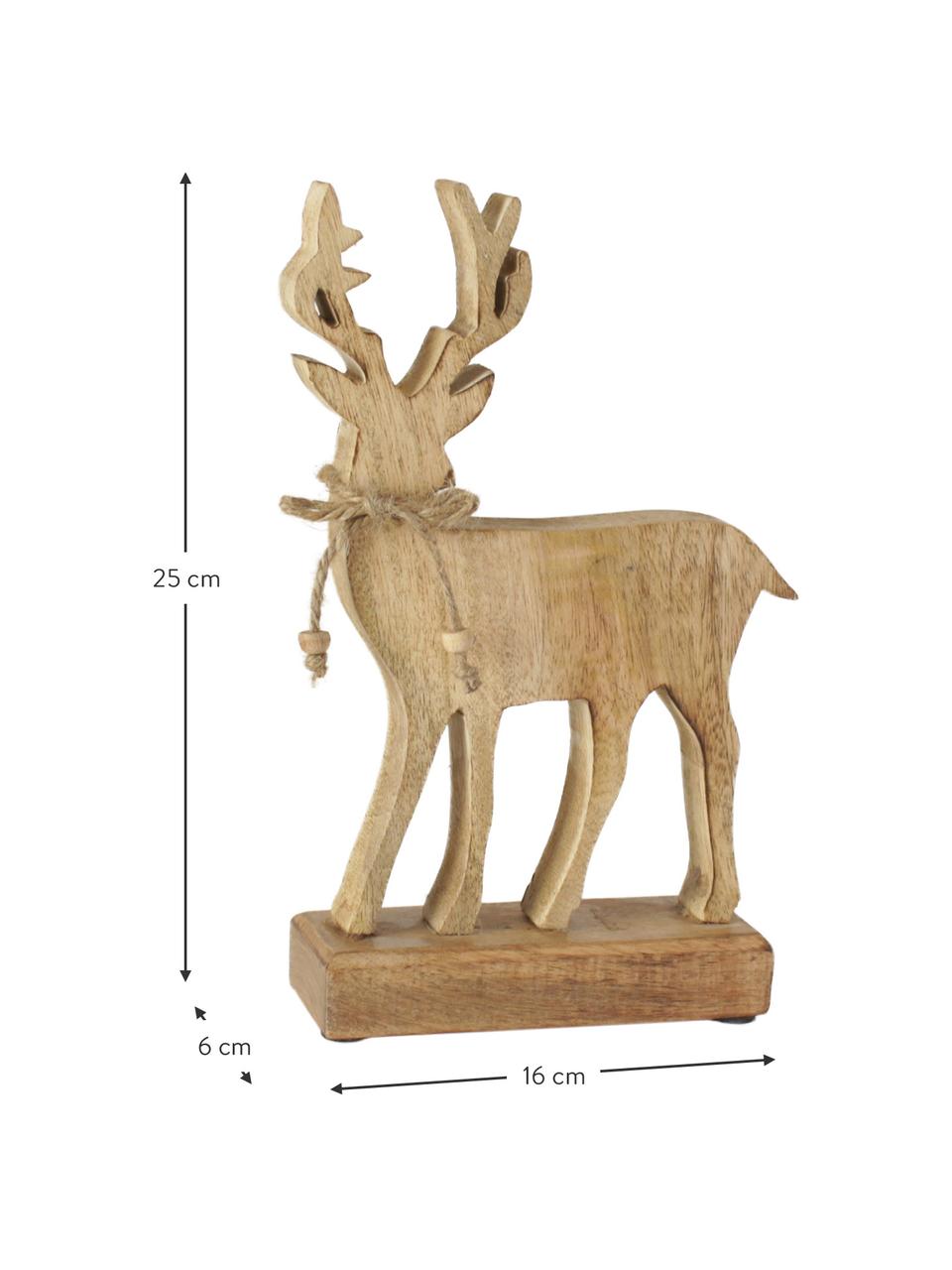 Cervo decorativo in legno Forest, alt. 25 cm, Legno, Marrone, Larg. 16 x Alt. 25 cm