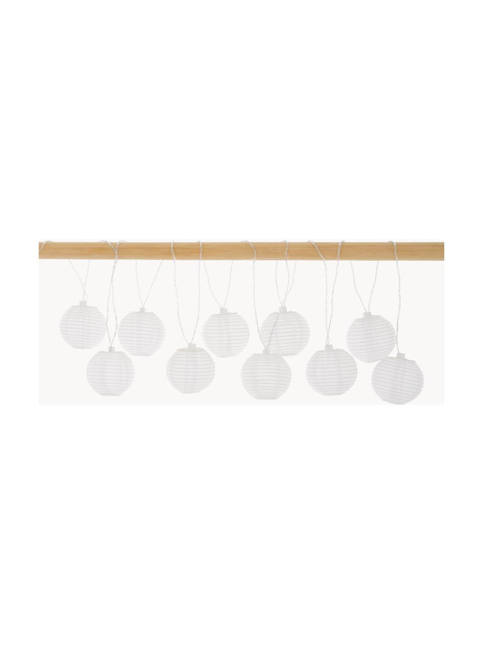 Guirlande lumineuse LED solaire Ball, 270 cm, 10 lampions, Blanc, long. 270 cm