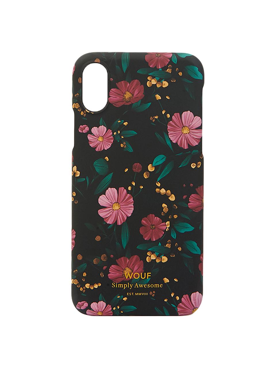 Coque Black Flowers pour iPhone X, Multicolore