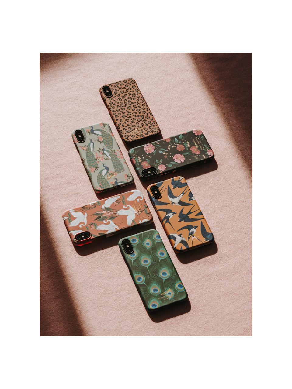 Telefoonhoesje met bloemenpatroon voor iPhone X, Siliconen, Multicolour, 7 x 15 cm