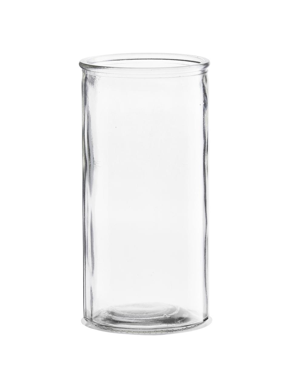 Kleine Glas-Vase Cylinder, Glas, Transparent, Ø 10 x H 20 cm
