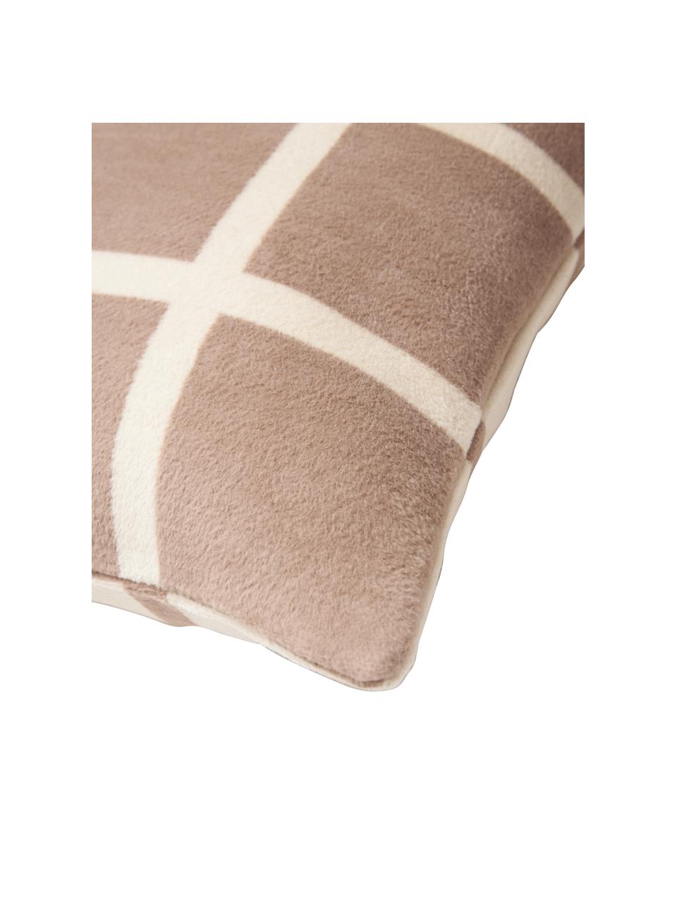 Geruite kussenhoes Edison, 100% katoen

Het in dit product gebruikte materiaal is getest op schadelijke stoffen en gecertificeerd volgens STANDARD 100 door OEKO-TEX®, 5726CIT, CITEVE., Beige, crèmewit, B 45 x L 45 cm