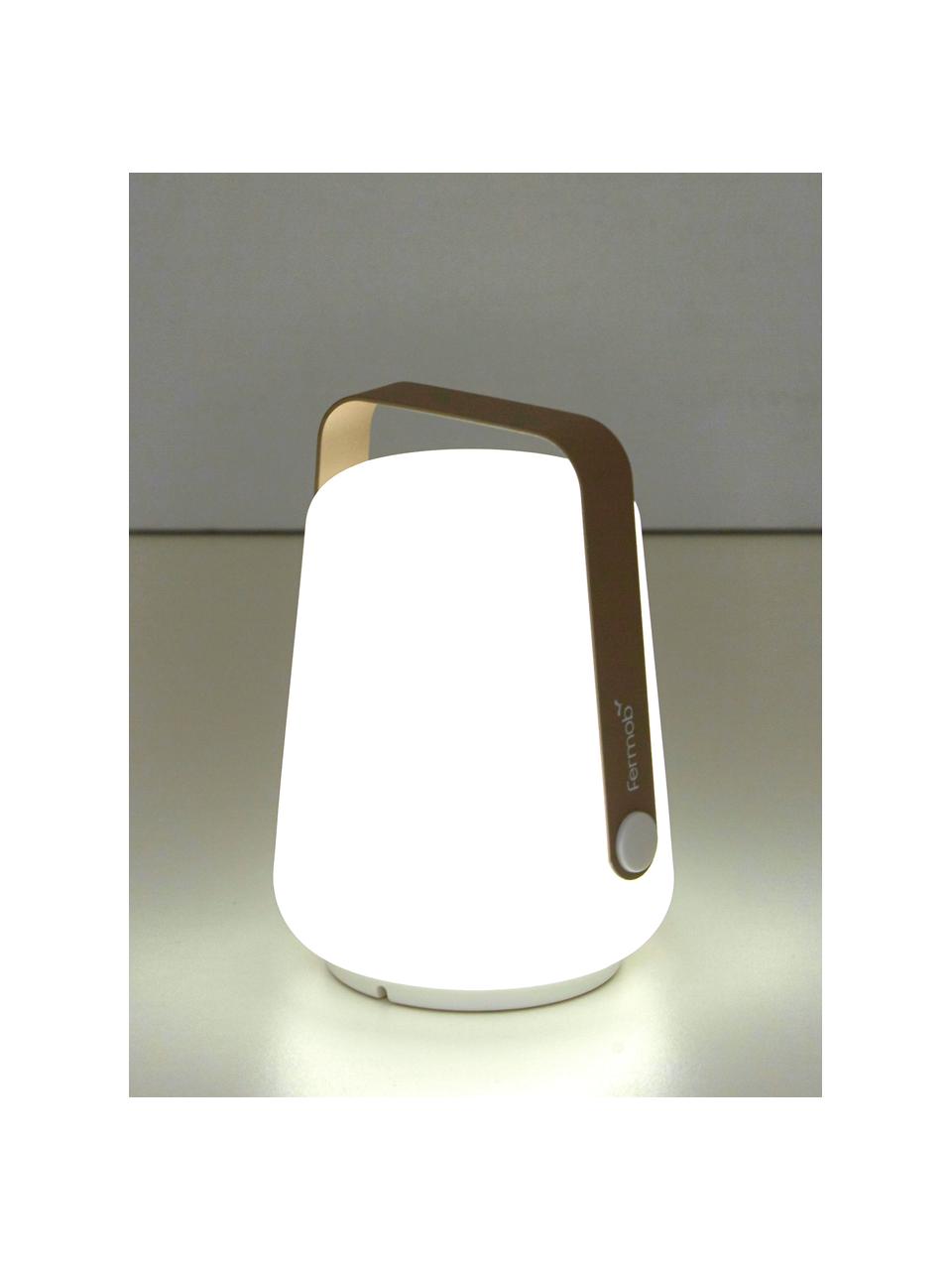 Mobiele outdoor LED lampen Balad, 3 stuks, Lampenkap: polyethyleen, Bruin, Ø 10 x H 13 cm
