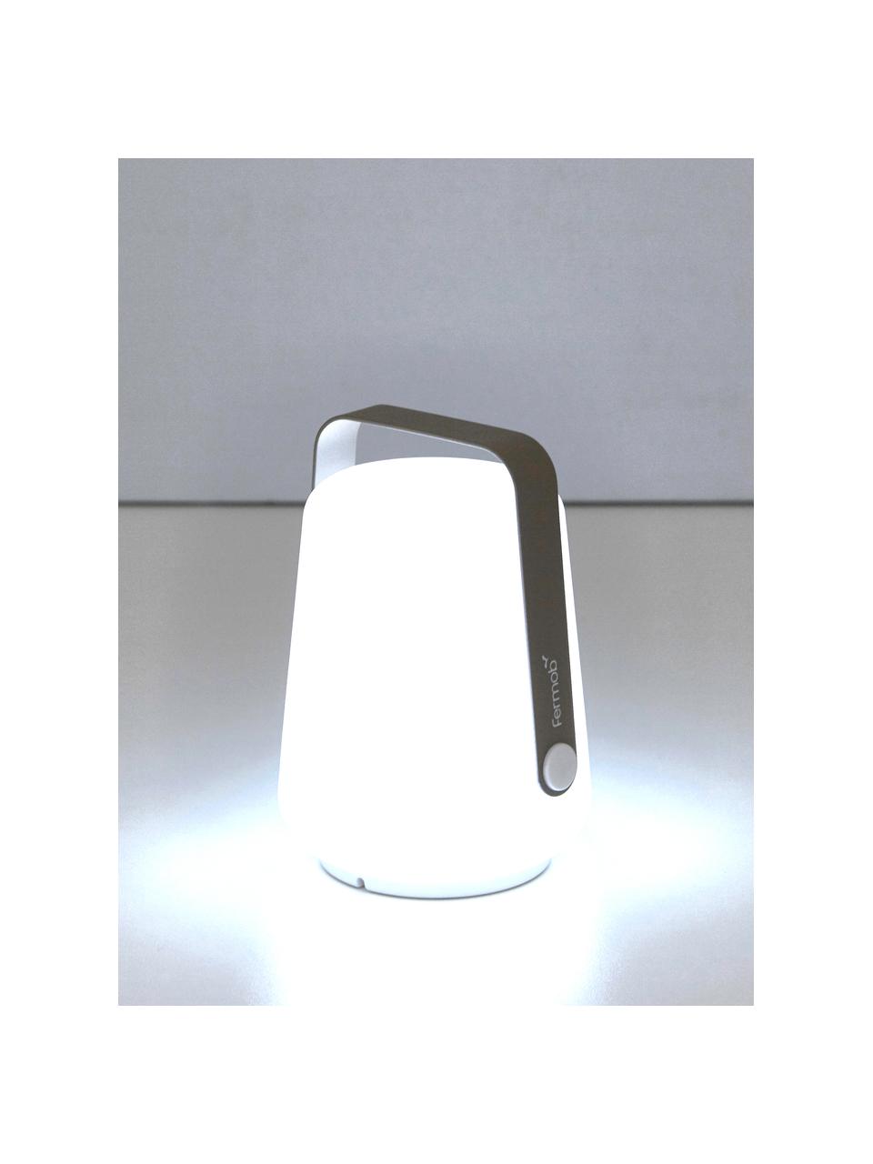 Mobiele outdoor LED lampen Balad, 3 stuks, Lampenkap: polyethyleen, Bruin, Ø 10 x H 13 cm