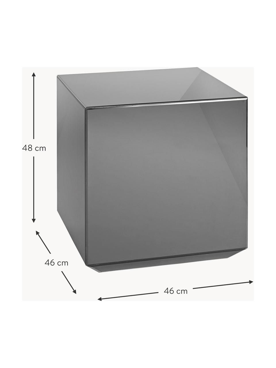 Couchtisch Speculum, Front: Spiegelglas, Korpus: Mitteldichte Holzfaserpla, Silberfarben, B 46 x T 46 cm