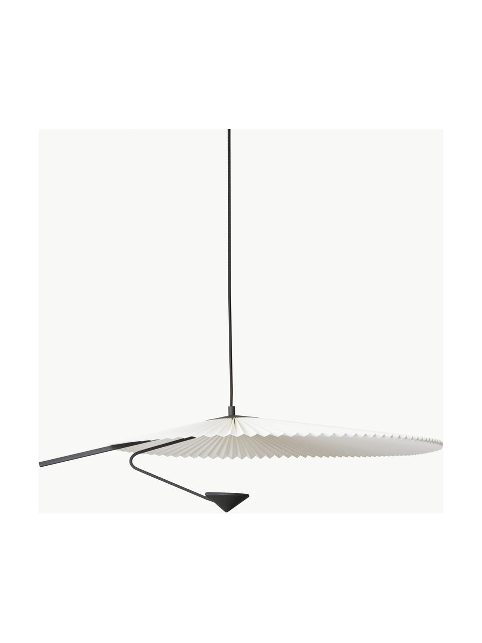 Grande suspension LED Liris, intensité lumineuse variable, Blanc, noir, larg. 87 x haut. 24 cm