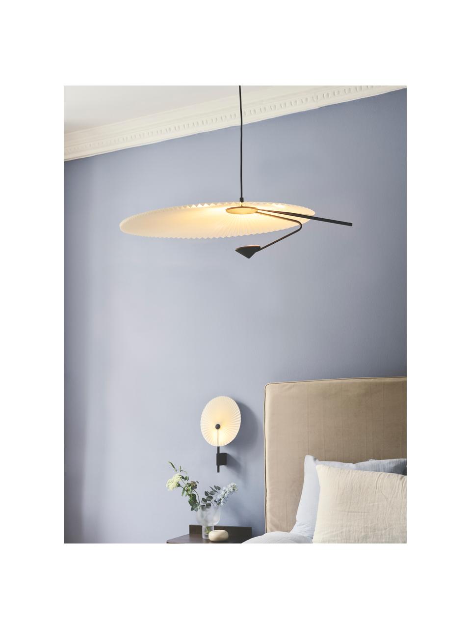 Lampa wisząca LED z funkcją przyciemniania Liris, Biały, czarny, Ø 87 x W 24 cm