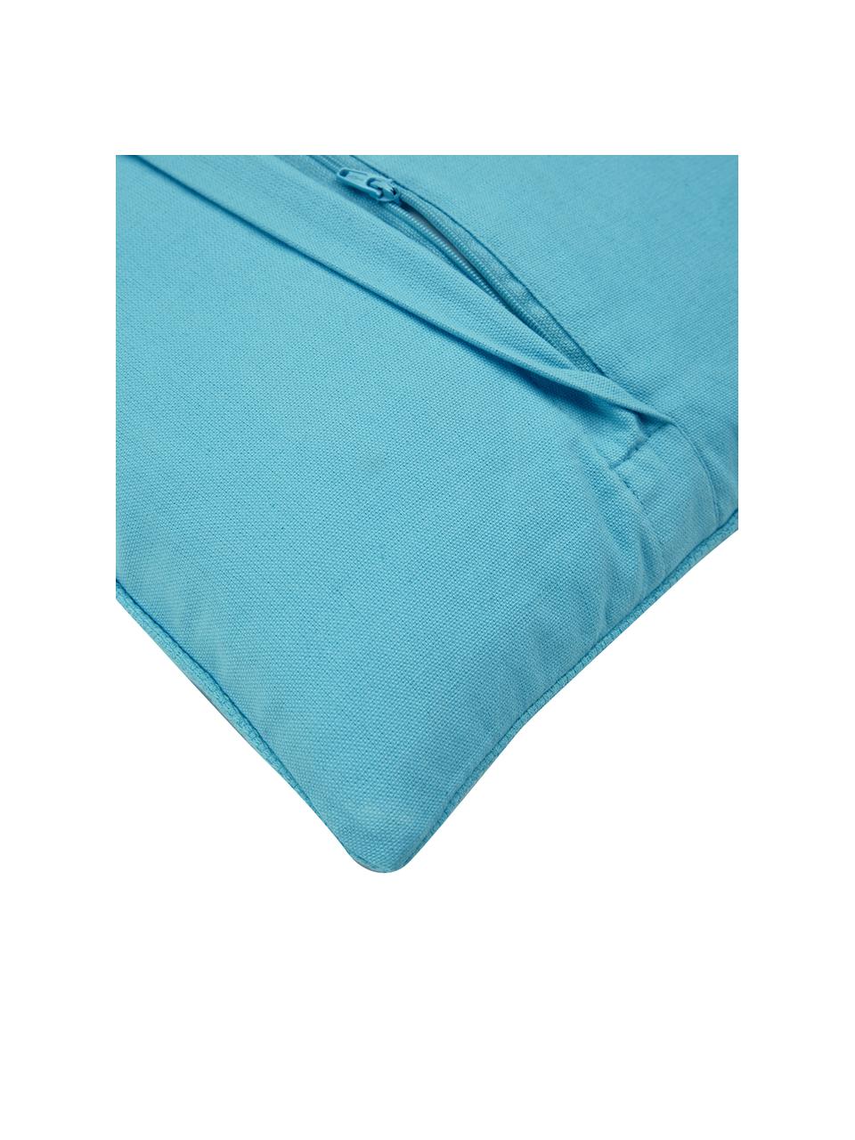 Housse de coussin 45x45 bleu Paloma, 100 % coton, Bleu, larg. 45 x long. 45 cm
