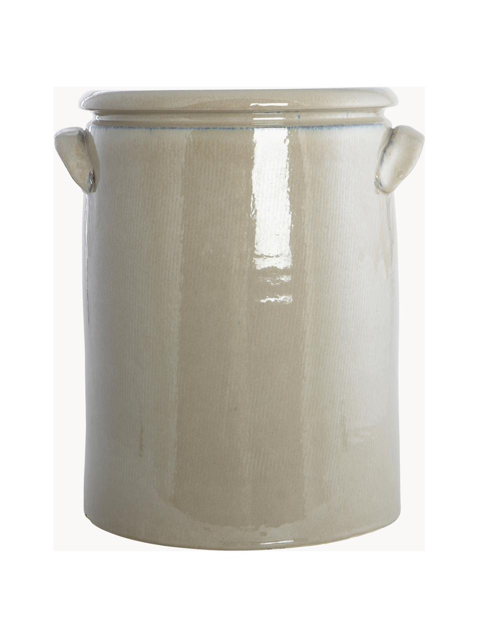 Cache-pot Pottery, haut. 36 cm, Argile blanche, Beige clair, Ø 30 x haut. 36 cm