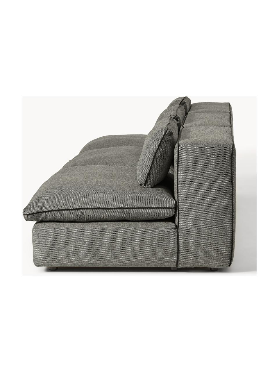 Modulares Sofa Felix (3-Sitzer), Bezug: 100 % Polyester Der strap, Gestell: Massives Kiefern- und Fic, Webstoff Dunkelgrau, B 300 x T 110 cm