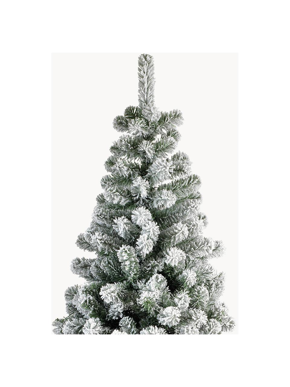 Decoratieve kerstboom North Pole, besneeuwd, Voet: gecoat metaal, Groen, wit, Ø 97 cm, H 150 cm