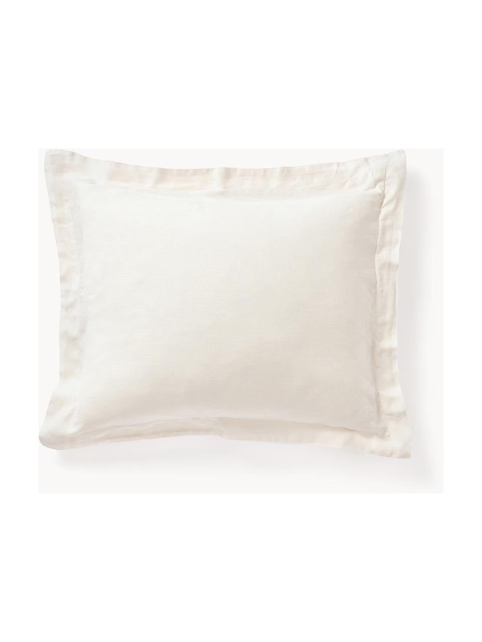 Poszewka na poduszkę z lnu Pure, Złamana biel, S 40 x D 80 cm
