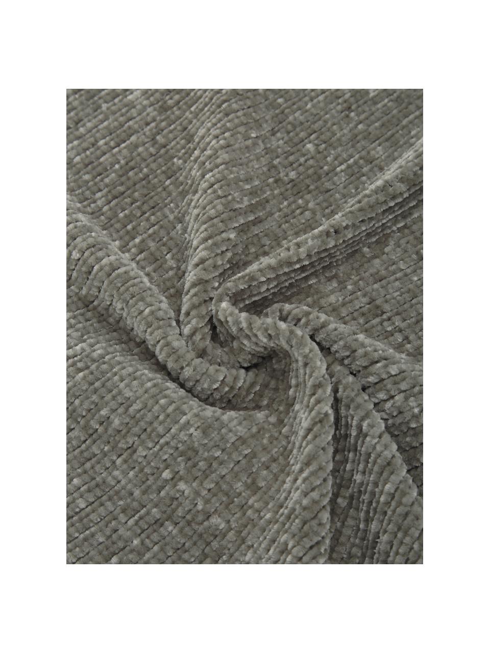 Weiche Chenille-Decke Beckett in Grün, 100% Polyester, Grün, 130 x 170 cm