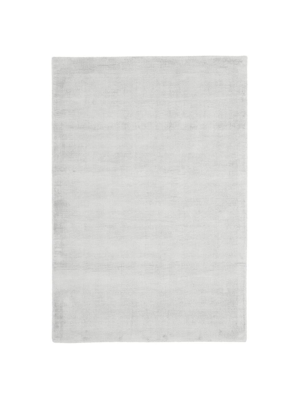 Tappeto in viscosa tessuto a mano Jane, Retro: 100% cotone Il materiale , Grigio argento, Larg. 160 x Lung. 230 cm  (taglia M)