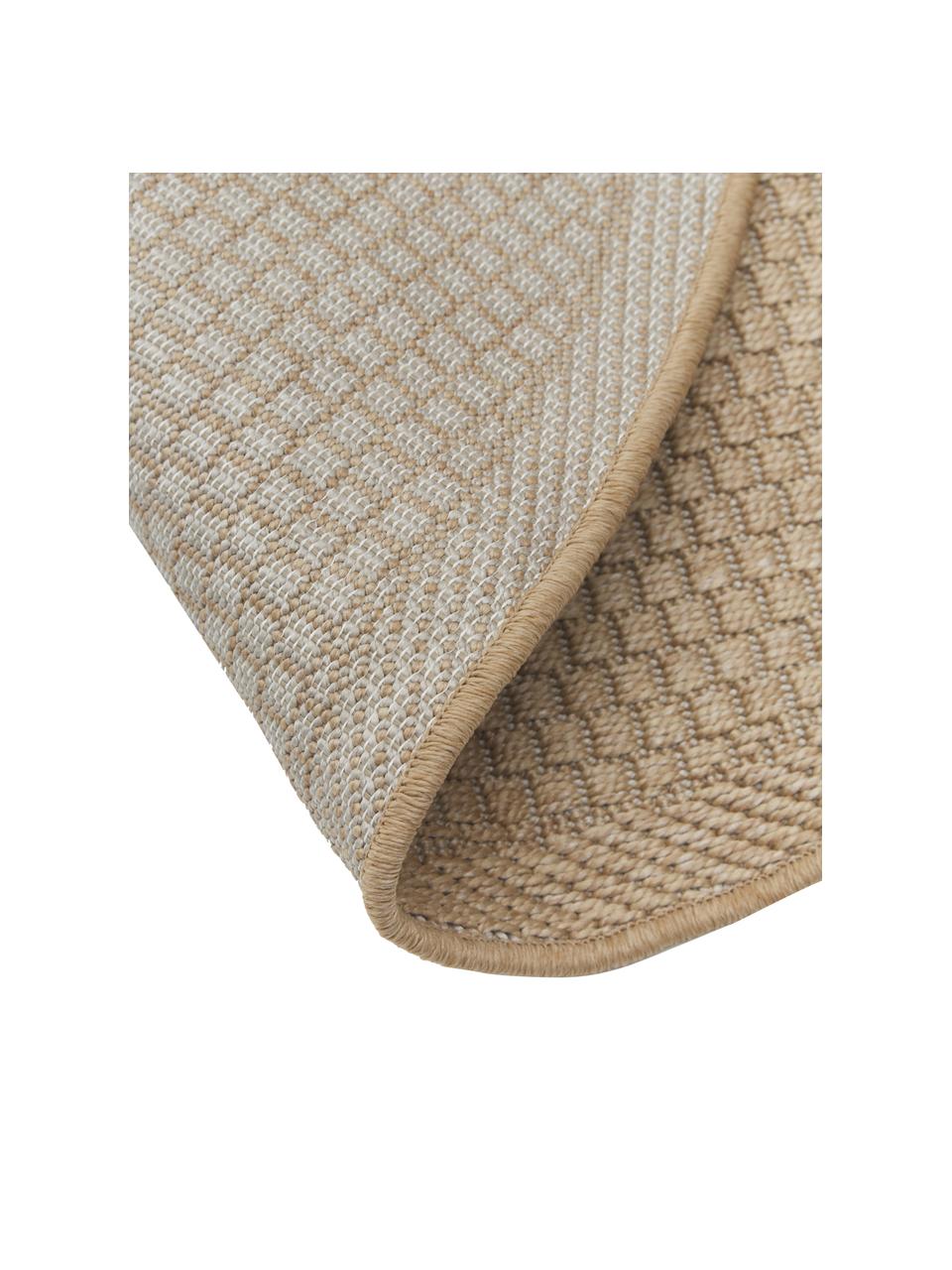 Runder In- & Outdoor-Teppich Toronto, 100% Polypropylen, Hellbraun, Ø 150 cm (Größe M)