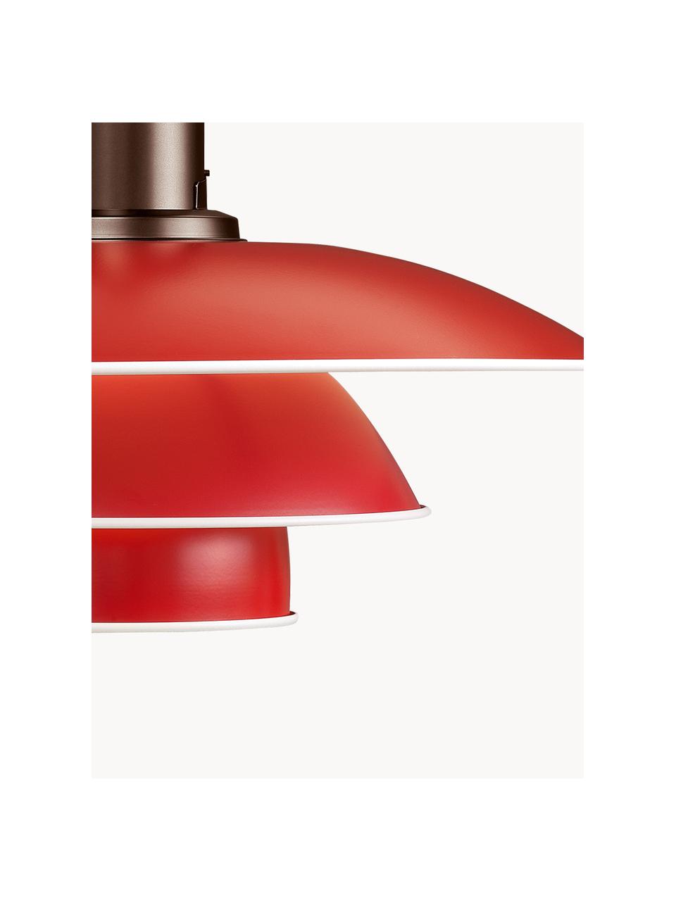 Hanglamp PH 3½-3, Lampenkap: gecoat aluminium, Rood, koper, Ø 33 x H 31 cm