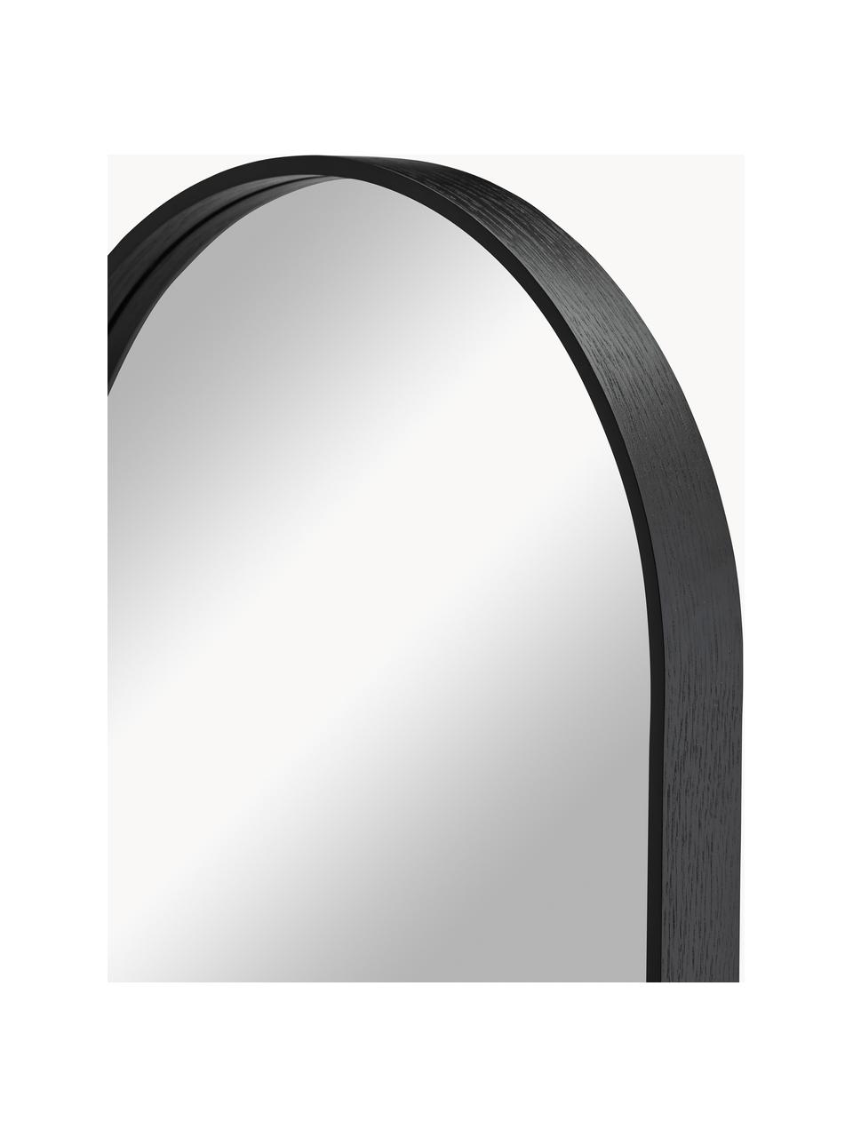Espejo de pie de roble Woody, Espejo: cristal Este producto est, Negro, An 53 x Al 171 cm