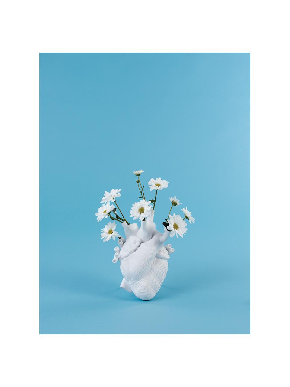 Design porseleinen vaas Love in Bloom, H 25 cm, Porselein, Wit, B 17 x H 25 cm