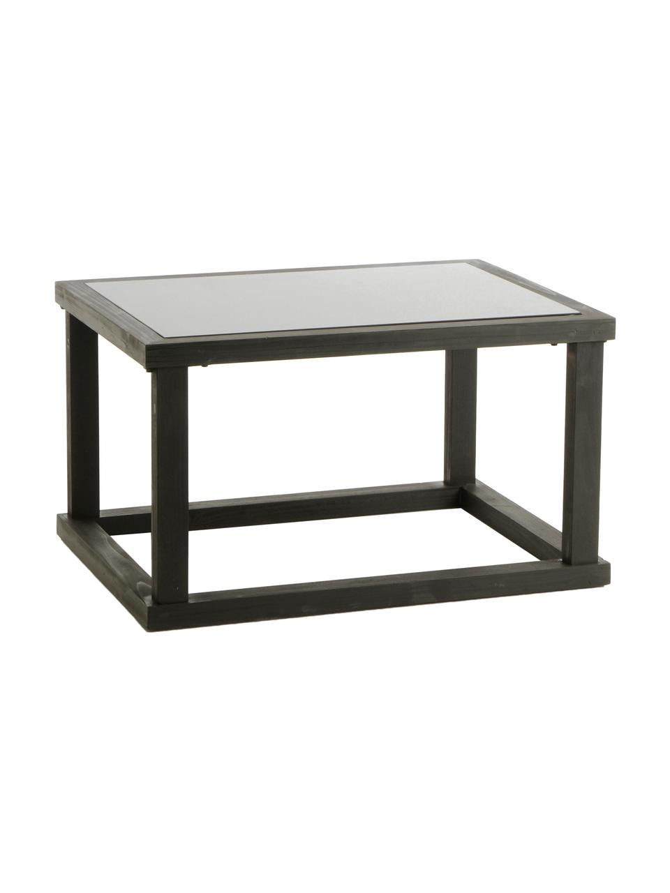 Mesa de centro Travis, Tablero: vidrio, Negro, beige, An 80 x F 60 cm