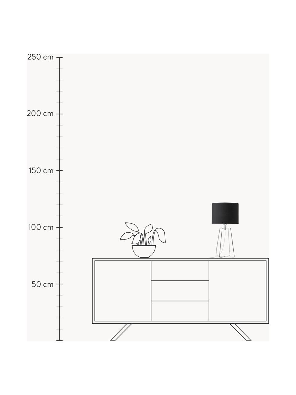 Lampa stołowa Karolina, Czarny, odcienie chromu, Ø 25 x W 49 cm