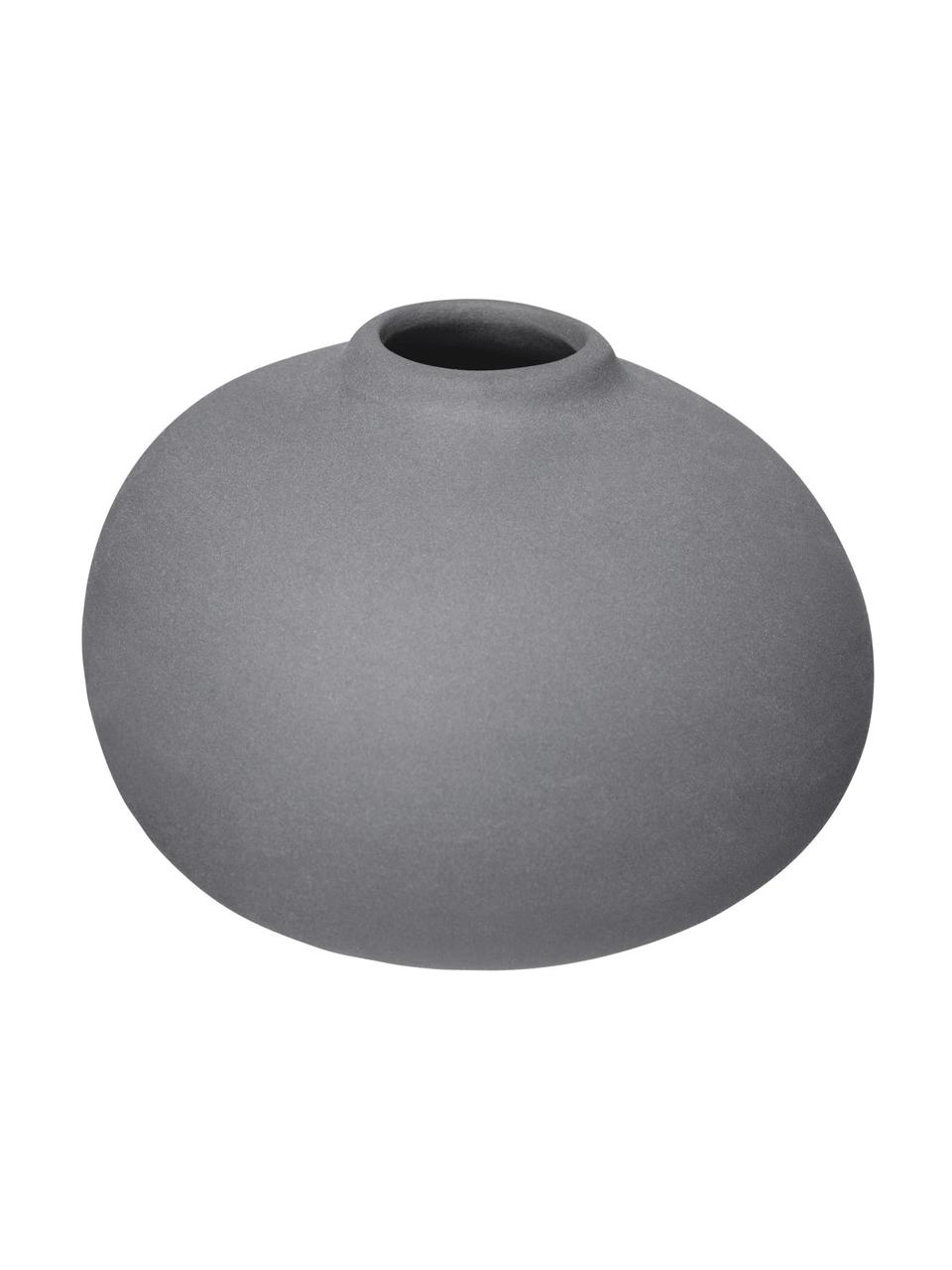 Set de jarrones pequeños de porcelana Nona, 3 uds., Porcelana, Gris oscuro, Set de diferentes tamaños