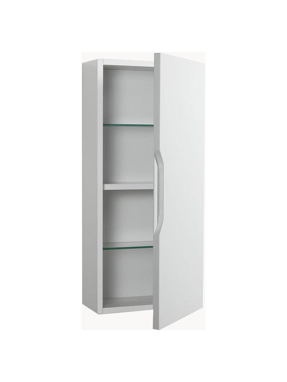 Mueble de baño Belsk, 35 cm, Estructura: aglomerado con lámina de , Estantes: vidrio, aglomerado con lá, Blanco, An 35 x Al 78 cm