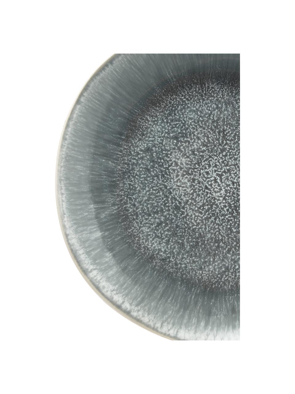 Ontbijtbord Fusion van keramiek in grijs met kleurverloop, 2 stuks, Keramiek, Grijs, Ø 23 cm