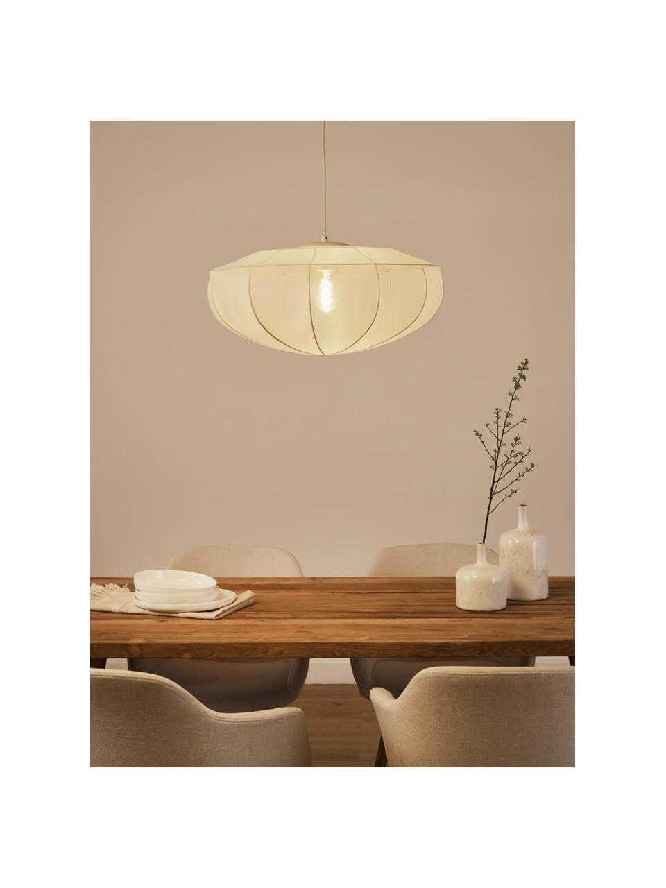 Závěsné svítidlo ze síťoviny Beau, Krémově bílá, Ø 60 cm, V 29 cm