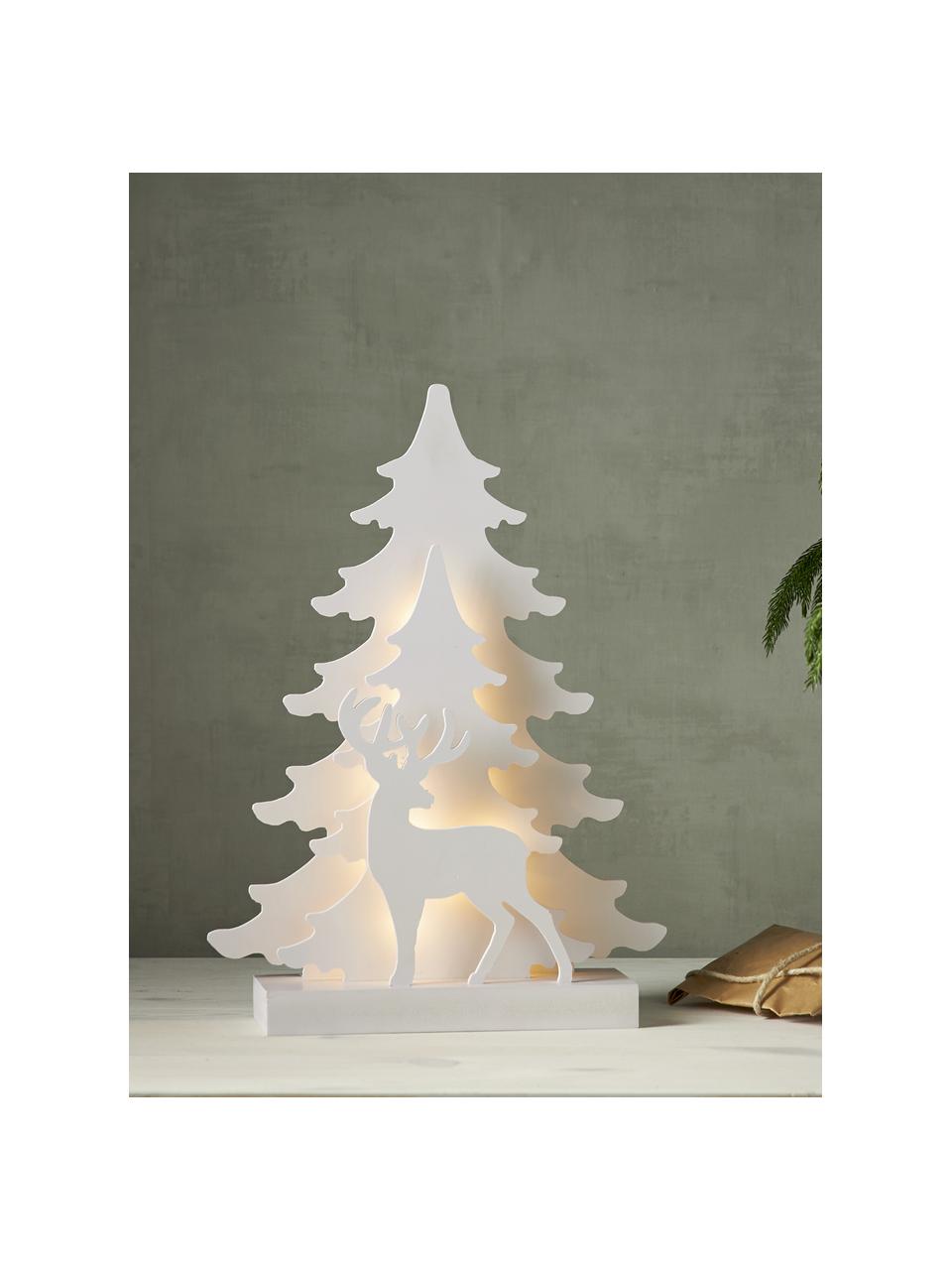 Pieza navideña luminosa Grandy, con temporizador, Madera, Madera pintado blanco, An 29 x Al 41 cm