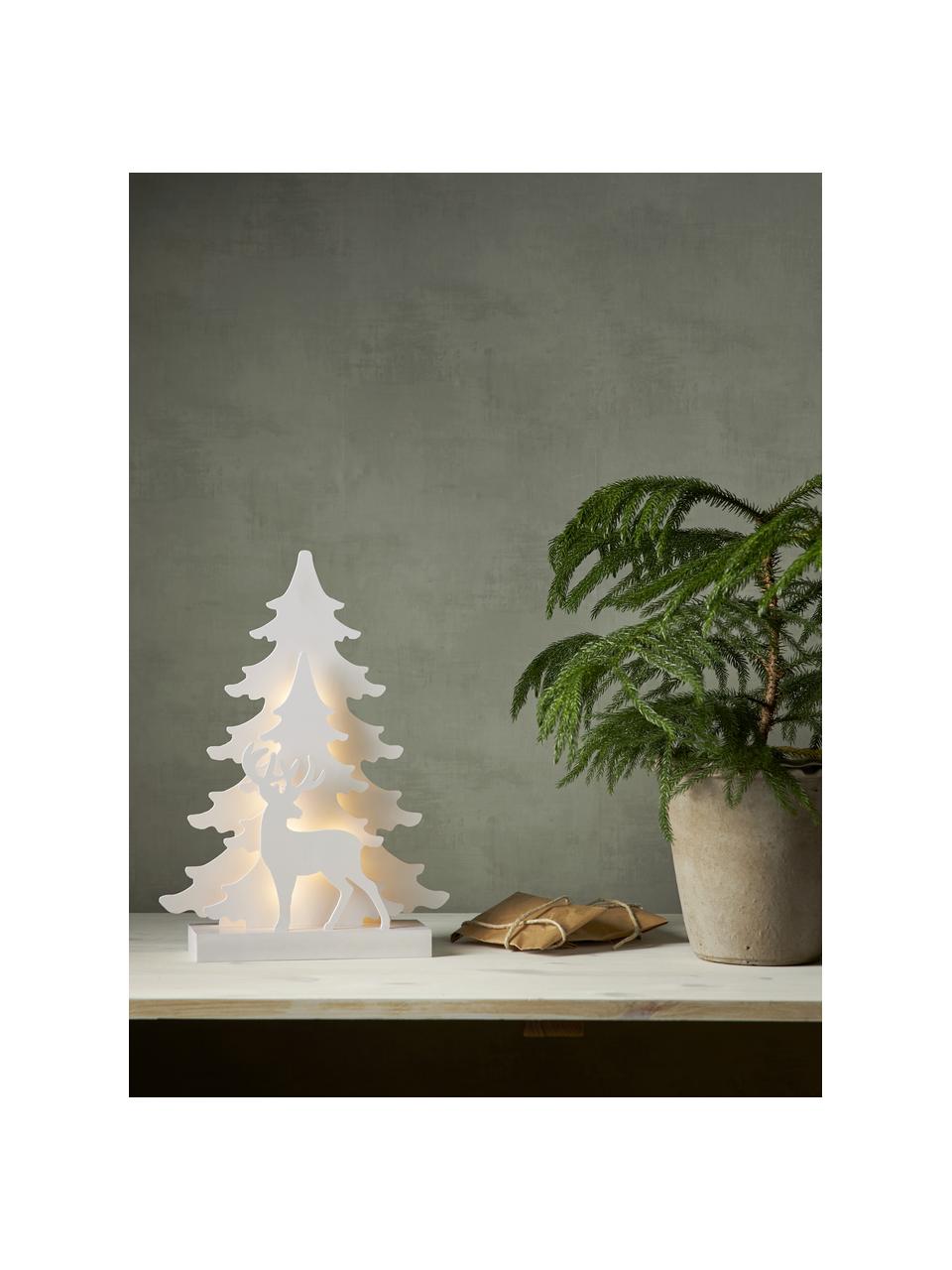 Pieza navideña luminosa Grandy, con temporizador, Madera, Madera pintado blanco, An 29 x Al 41 cm