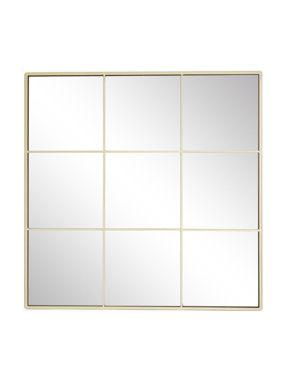 Espejo de pared ventana Clarita, Parte trasera: tablero de fibras de dens, Espejo: cristal, Dorado, An 70 x Al 70 cm