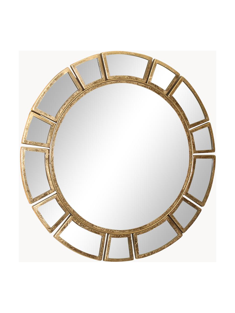 Runder Wandspiegel Dinus, Rahmen: Metall, vermessingt, Spiegelfläche: Spiegelglas, Goldfarben, Ø 78 x T 2 cm