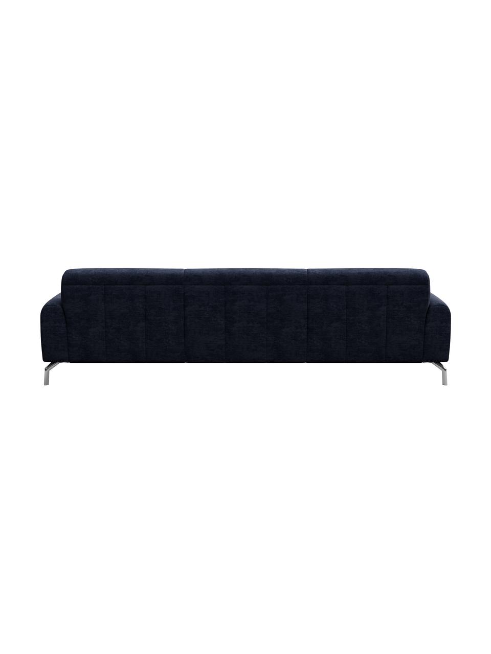 Sofa z systemem Zero-Spot Puzo (3-osobowa), Tapicerka: 100% poliester z Zero Spo, Nogi: metal lakierowany, Niebieski, S 240 x G 84 cm